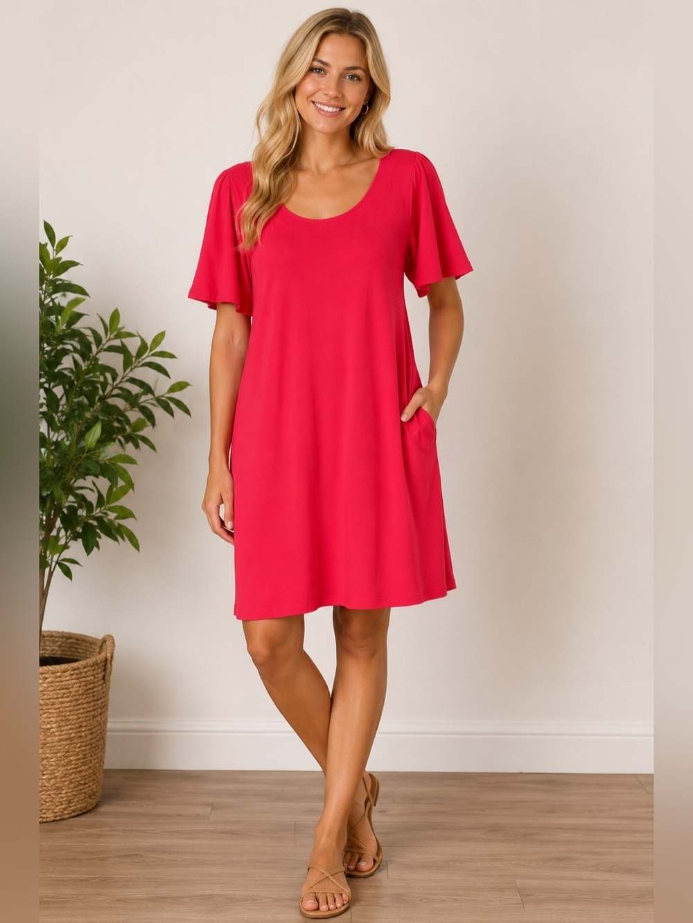 Tommy Bahama Coral Midi Dress Size M